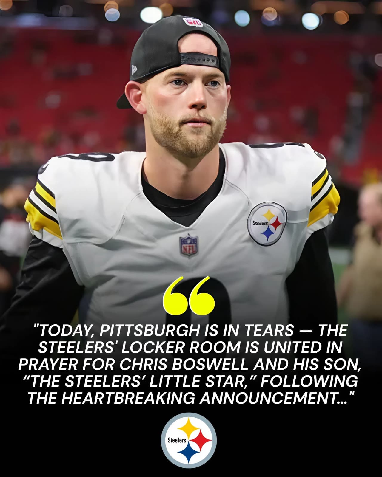 SAD NEWS: Today, Pittsburgh is in tears — the Steelers’ locker room is united in prayer for Chris Boswell and his son, “The Steelers’ Little Star,” following the heartbreaking announcement…