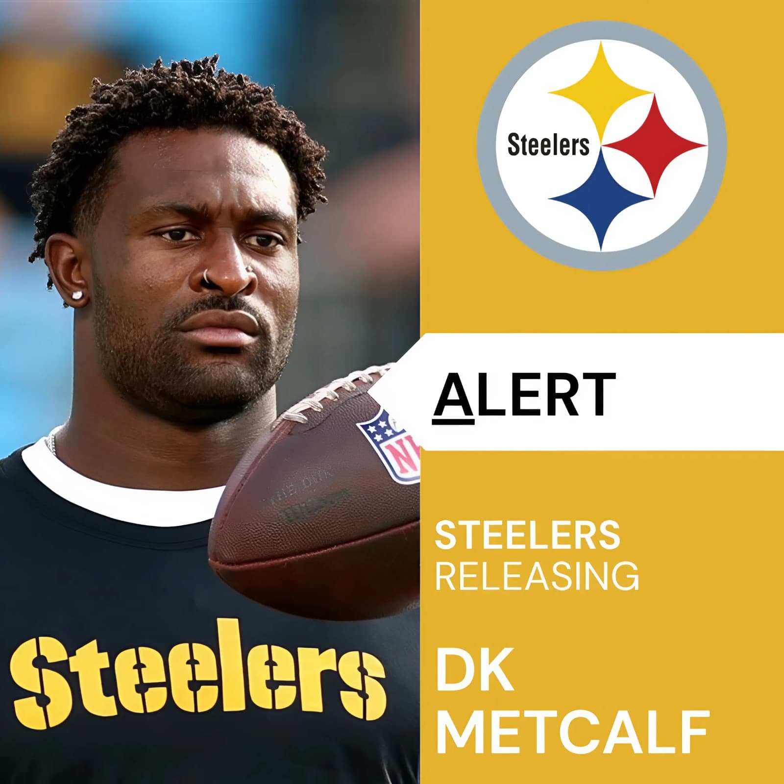The Steelers released WR DK Metcalf before the latest announcement…